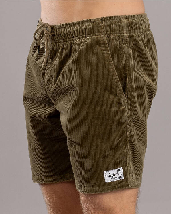 Skylark Texture Elastic Waist Shorts for Mens