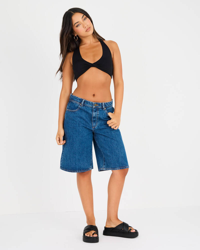 Ava And Ever Super Soft Twist Crop Top for Womens