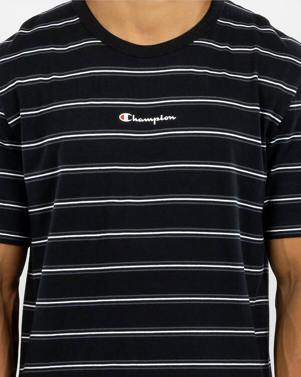 Champion Logo Stripe T-Shirt for Mens