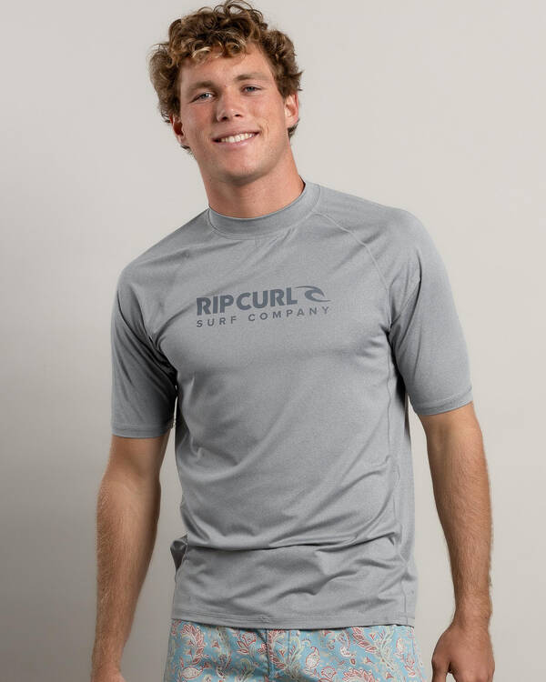 Rip Curl Shock UPF Short Sleeve Rash Vest for Mens