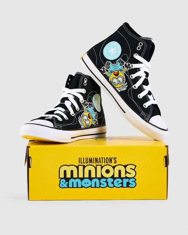 Converse Kids' Minions Chuck Taylor All Star Hi Tops Shoes for Mens