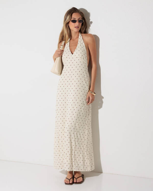 Sandy Halter Neck Maxi Dress