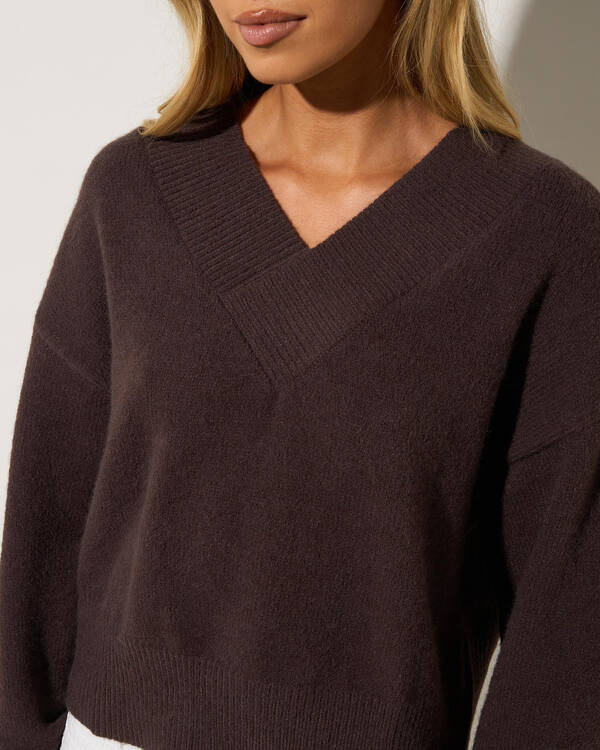 Mooloola Revival V Neck Knit Jumper for Womens