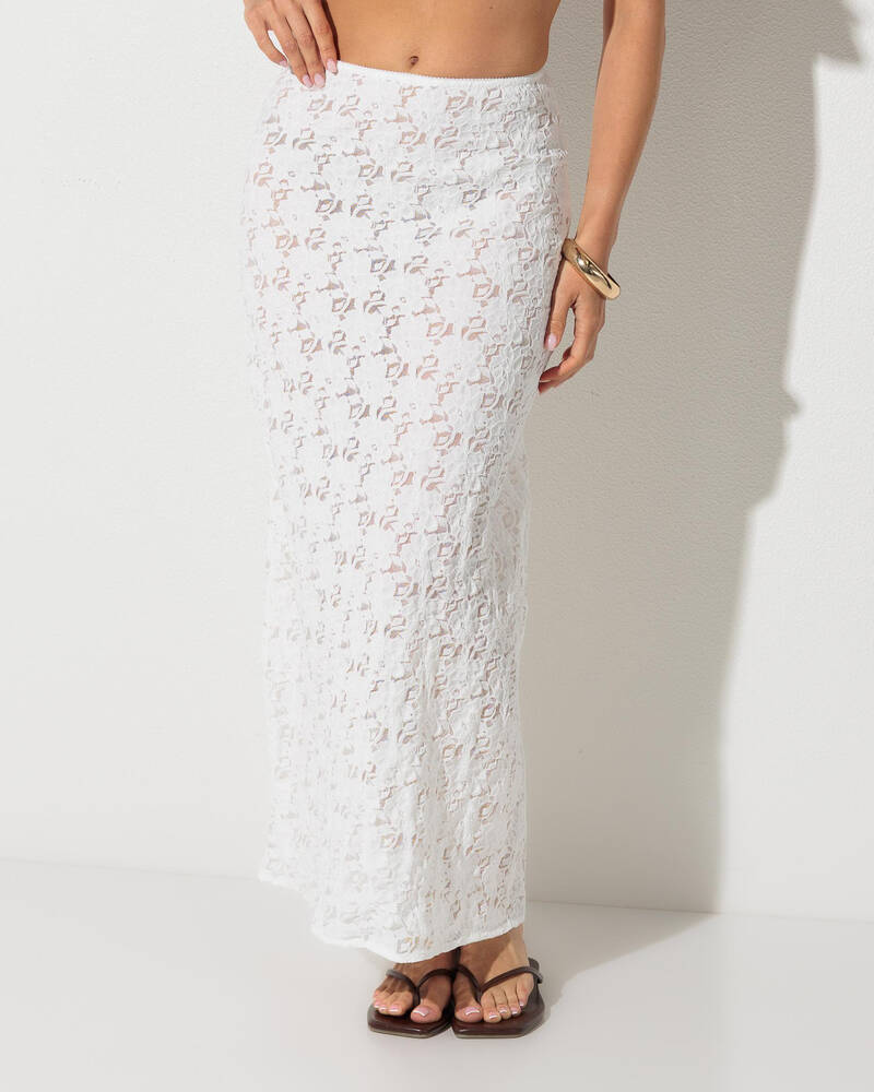 Mooloola Meli French Lace Maxi Skirt for Womens