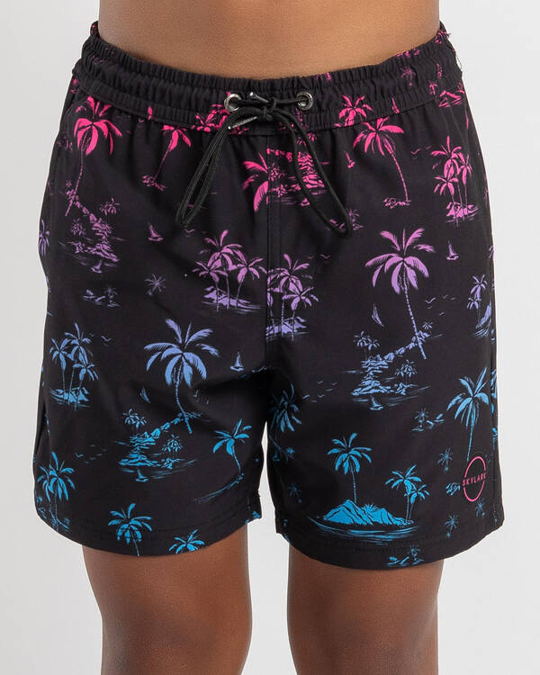 Skylark Boys' Caribbean Elastic Waist Shorts for Mens