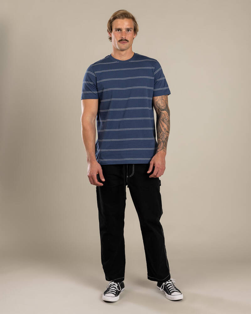 Rip Curl Plain Stripe T-Shirt for Mens