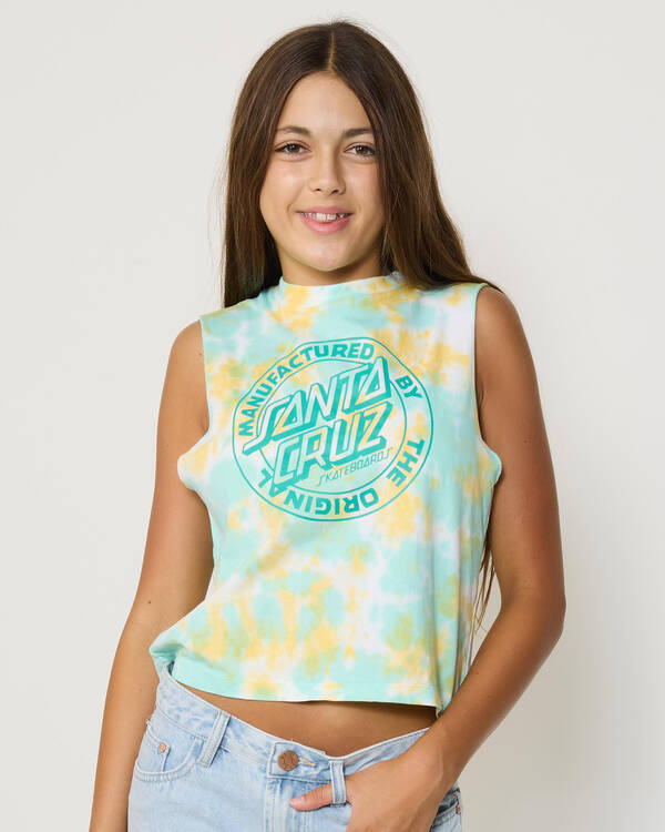 Santa Cruz Girl's MFG Dot Mono Front Tank Top for Womens