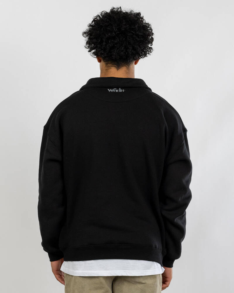 Wndrr Accent Panel 1/4 Zip Sweatshirt for Mens