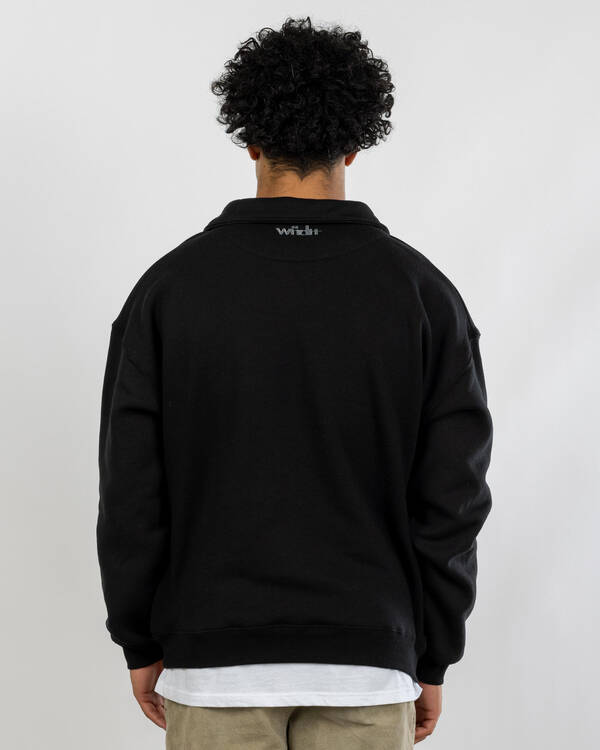 Wndrr Accent Panel 1/4 Zip Sweatshirt for Mens