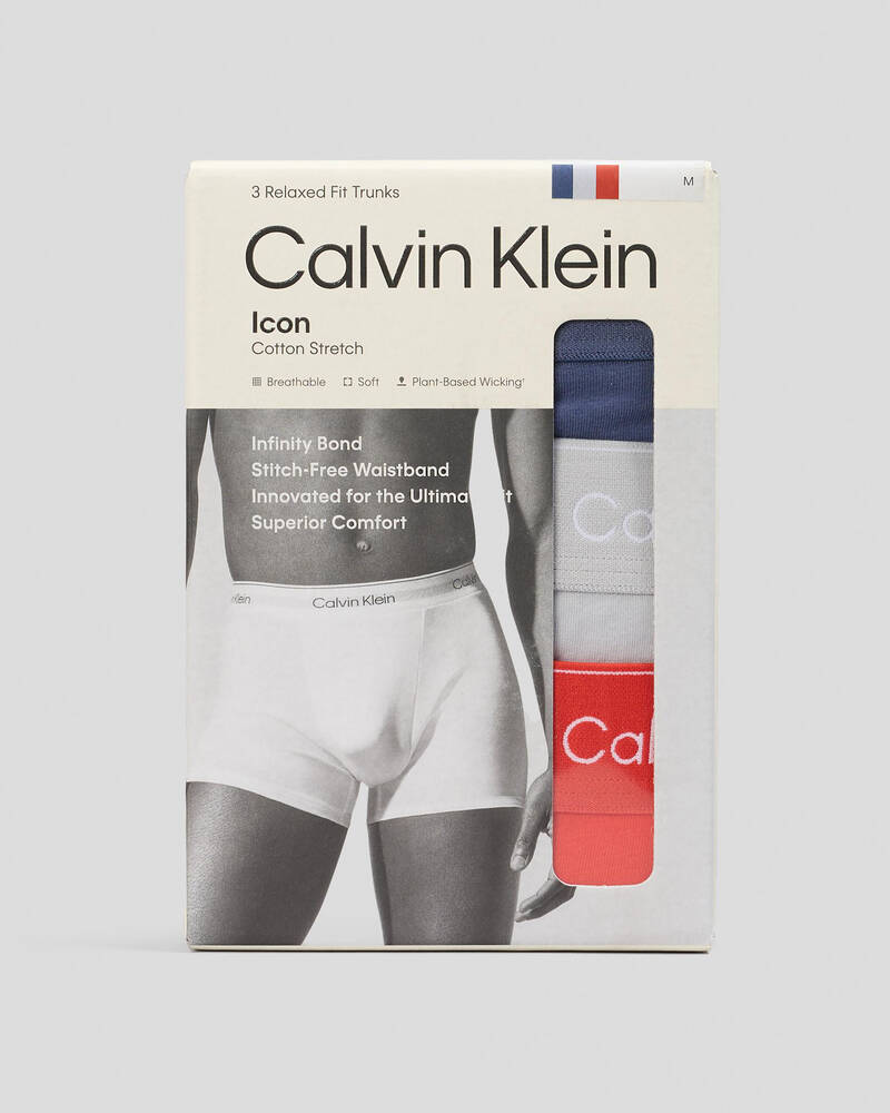 Calvin Klein Icon Cotton Stretch Trunk 3 Pack for Mens