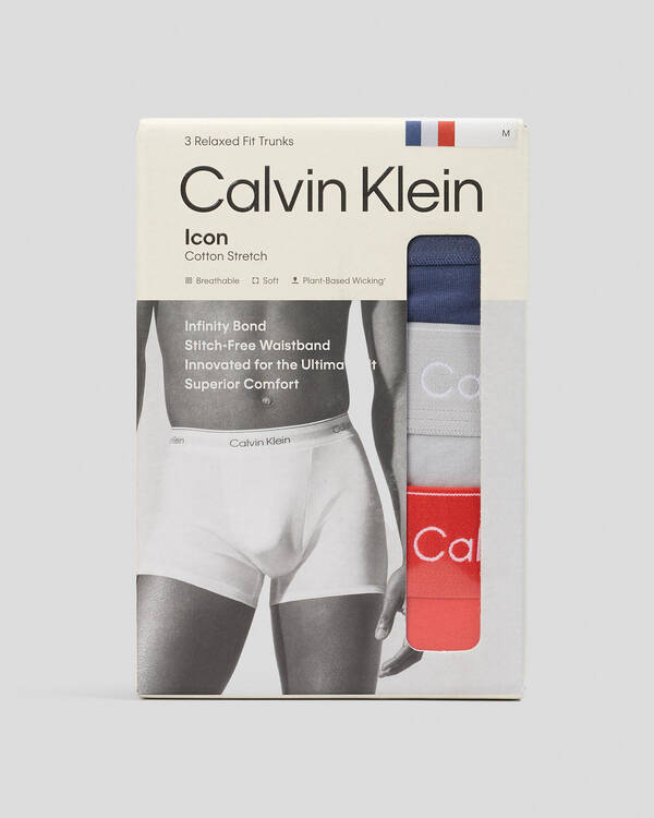 Calvin Klein Icon Cotton Stretch Trunk 3 Pack for Mens
