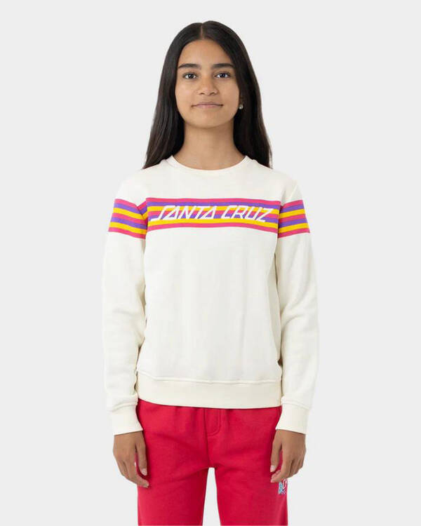 Santa Cruz Girls' SC Rainbow Stripe Front Sweatshirt for Womens
