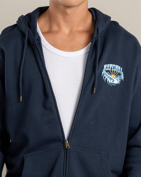 Rip Curl Hazed and Tubed Zip Thru Hoodie for Mens