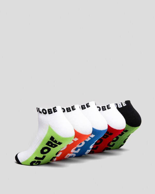 Globe Multi Brights Ankle Socks 5 Pack for Mens