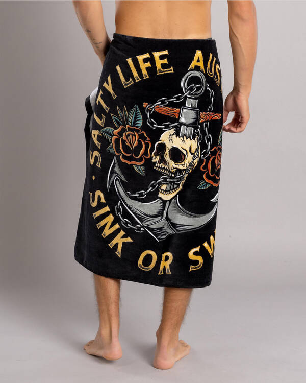 Salty Life Sink Or Swim Beach Towel for Mens
