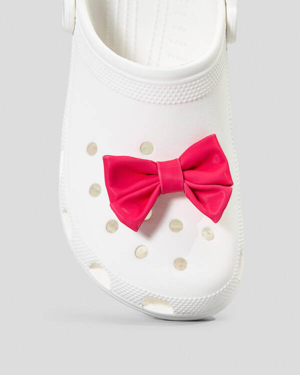 Crocs Dark Romance Pink Bow Jibbitz for Unisex