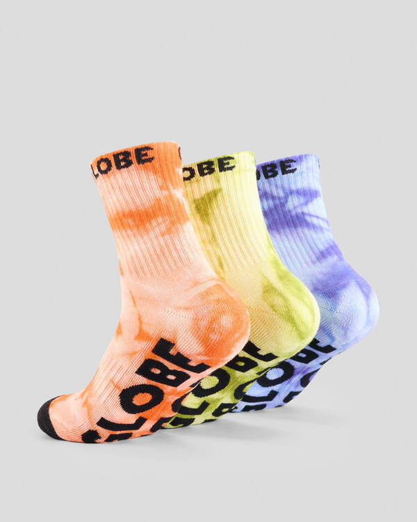 Globe All Tied Up Youth Socks 3 Pack for Unisex