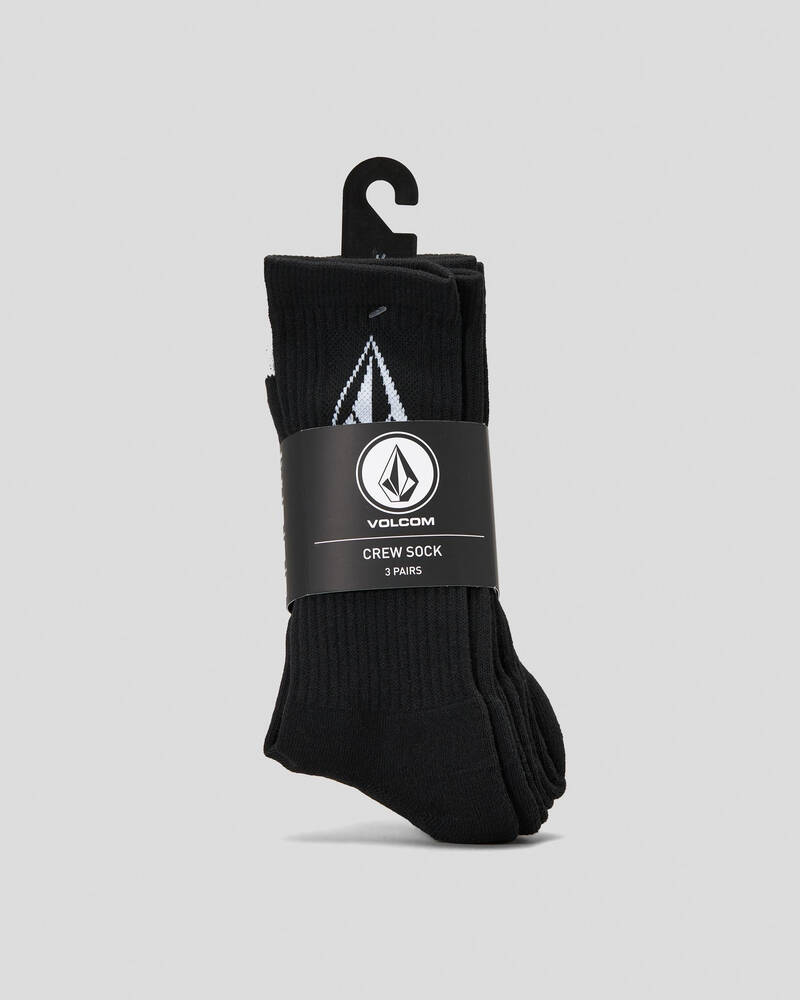 Volcom Full Stone Recycled Crew Socks 3 Pack for Mens