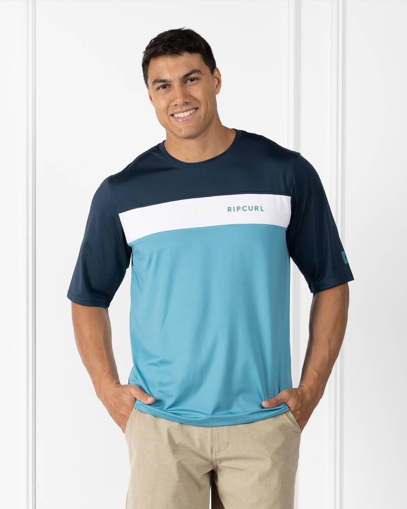 Rip Curl Undertow Short Sleeve Rash Vest for Mens