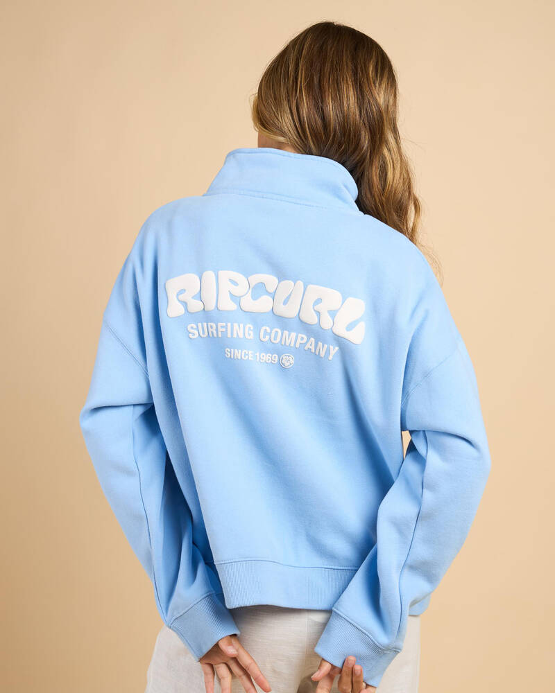 Rip Curl Surf Puff Quarter Zip Sweatshirt for Womens