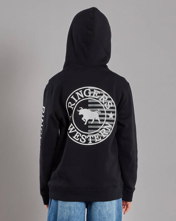 Ringers Western Girls' Jackaroo Flag Hoodie for Womens