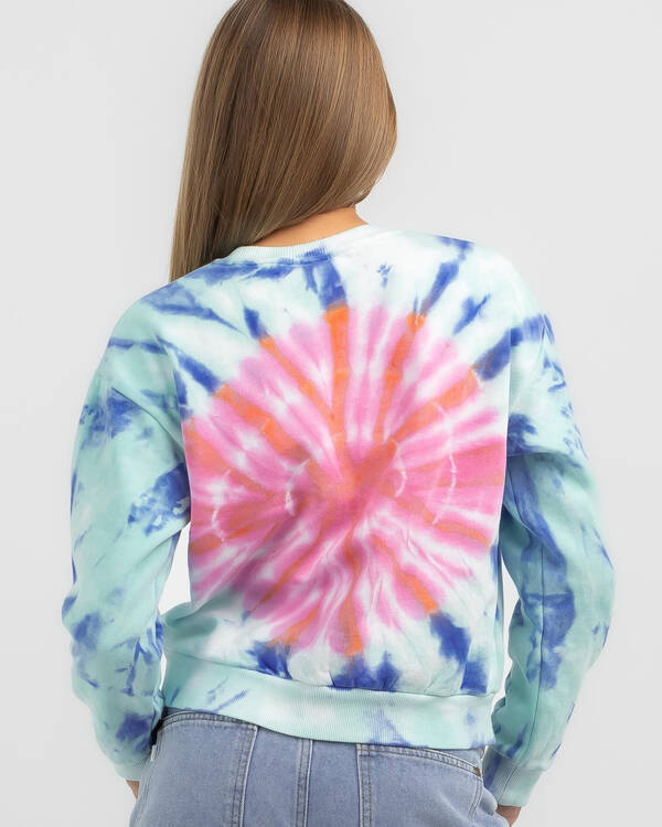 Santa Cruz Girls' Opus Dot Front Tie Dye Sweater for Womens