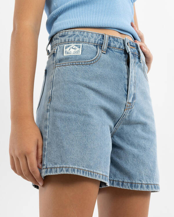 Rusty Girls' Cyprus High Denim Shorts for Womens