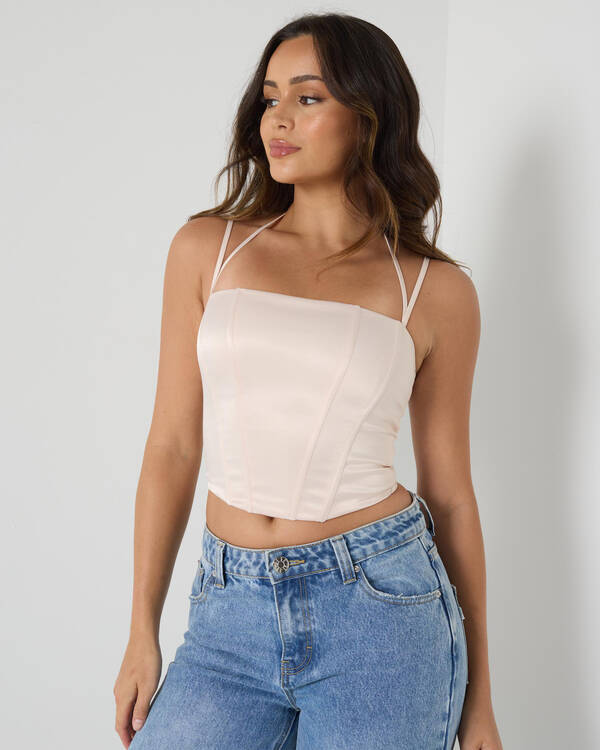 Ava And Ever Jess Satin Corset Top for Womens