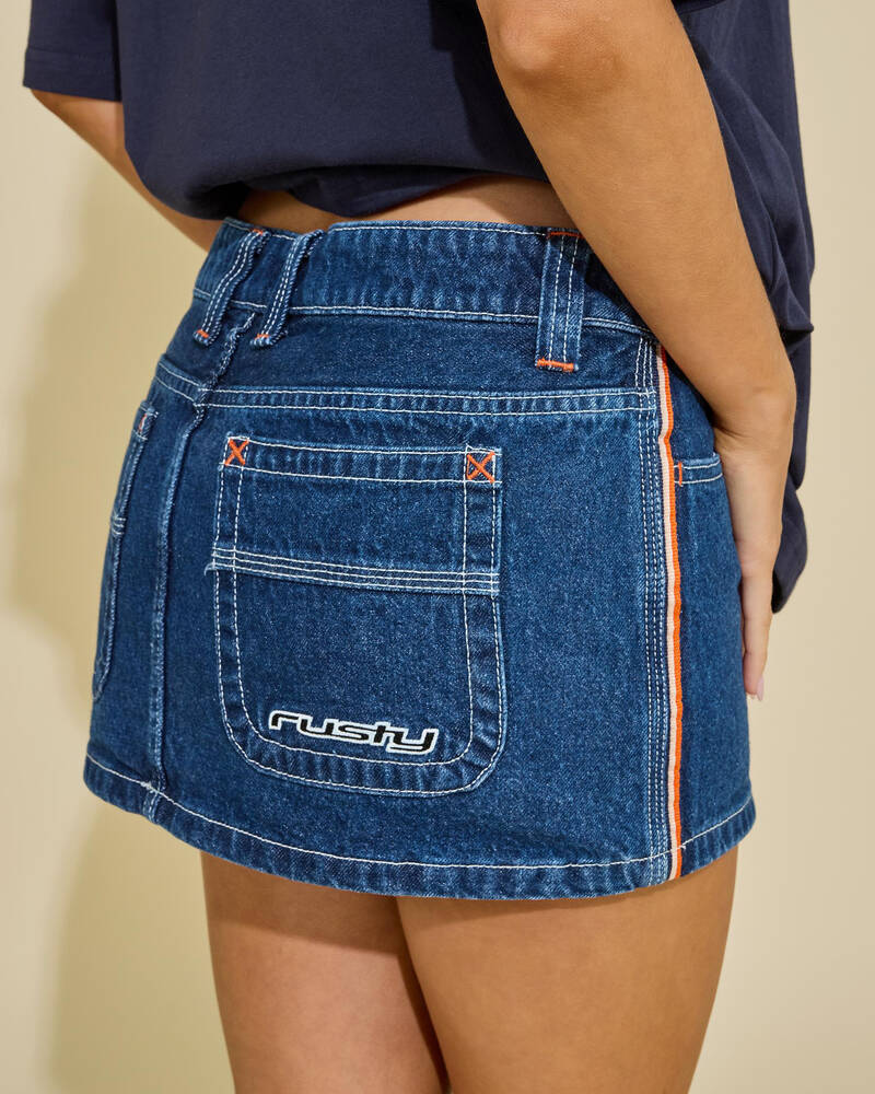 Rusty Flip Mommy Mini Denim Skirt for Womens