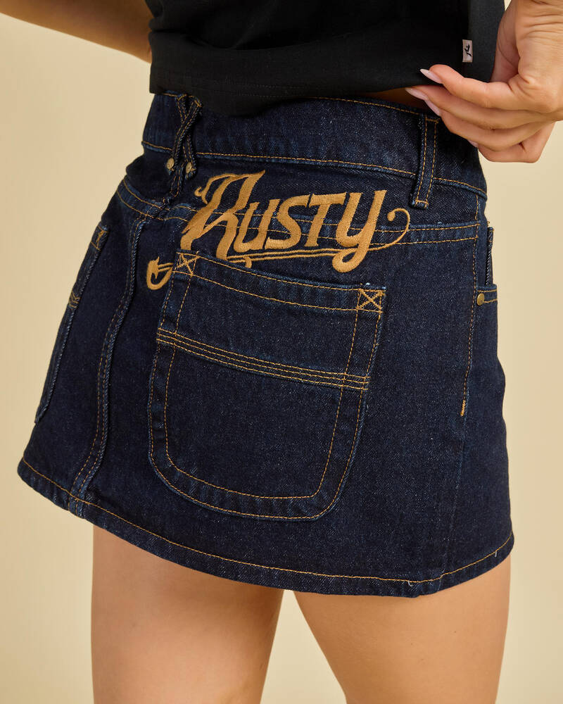 Rusty Risque` Micro Denim Skirt for Womens