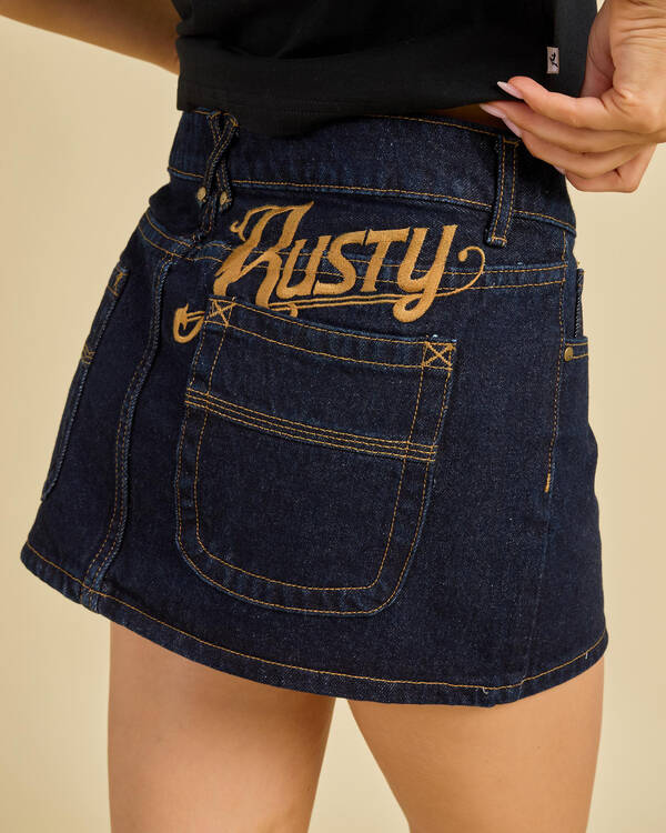 Rusty Risque` Micro Denim Skirt for Womens