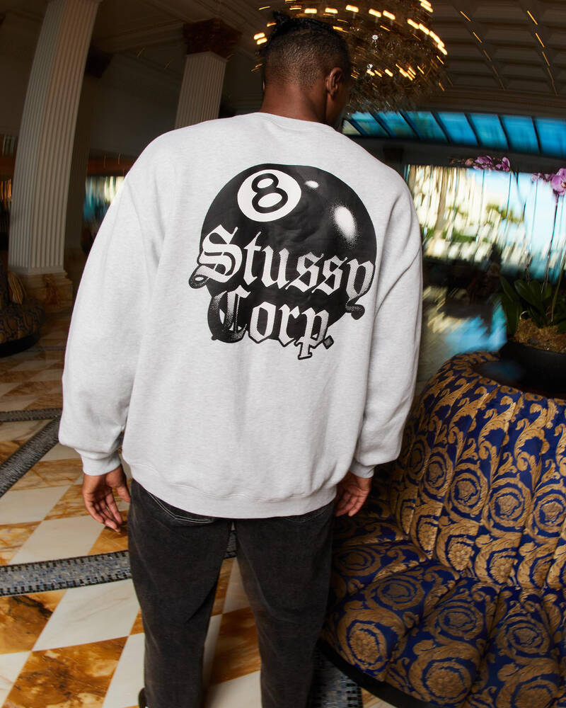 Stussy 8 Ball Corp Crew Sweatshirt for Mens