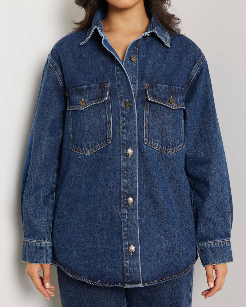 Rhythm Oversized Denim Shacket for Womens