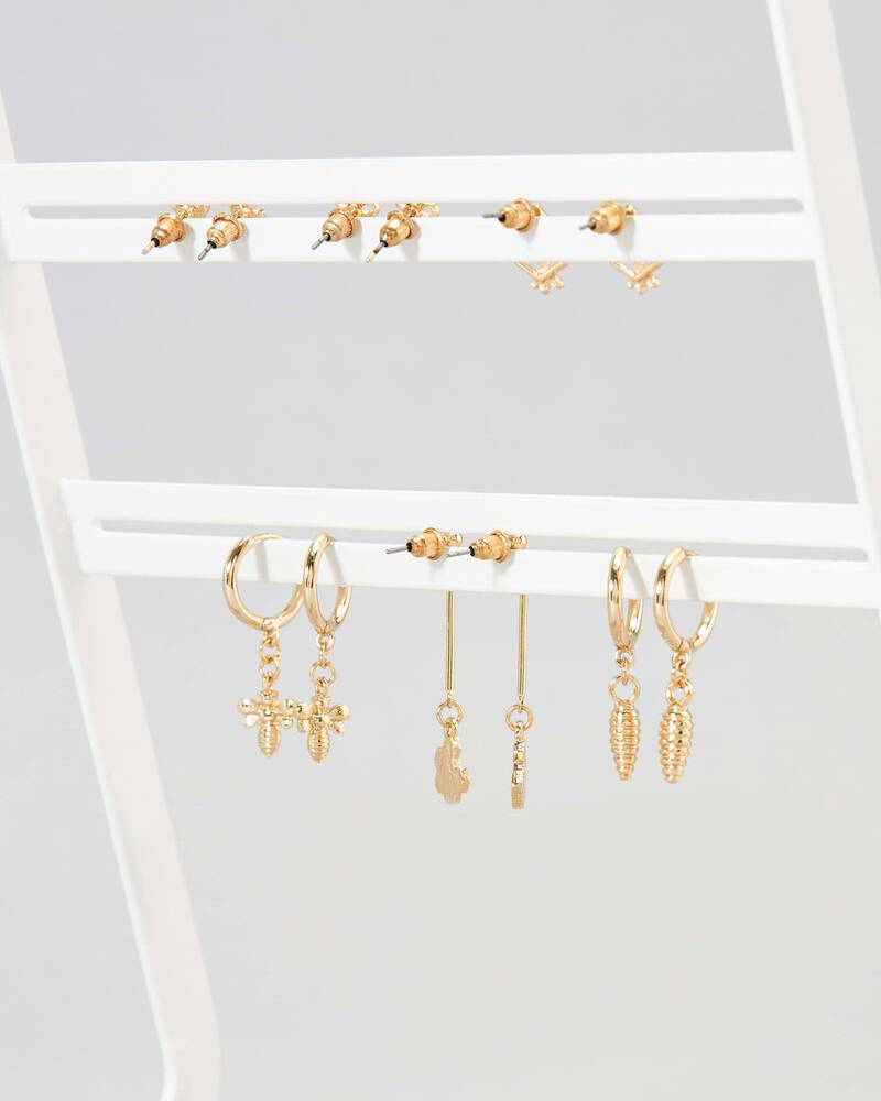 Karyn In LA Bee Hive Earring Pack for Womens