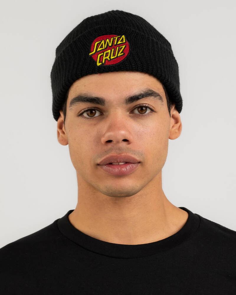 Santa Cruz Boys' Classic Dot Patch Beanie for Mens