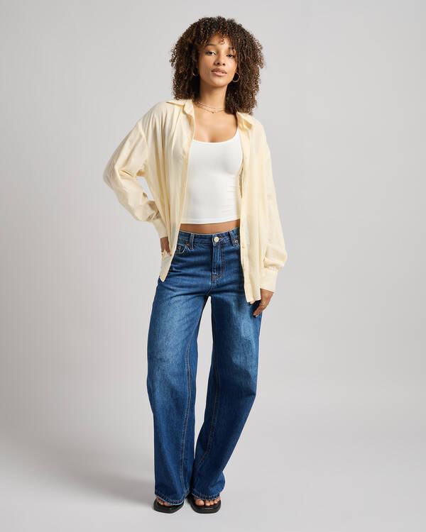 Mooloola Carlie Stripe Long Sleeve Shirt for Womens
