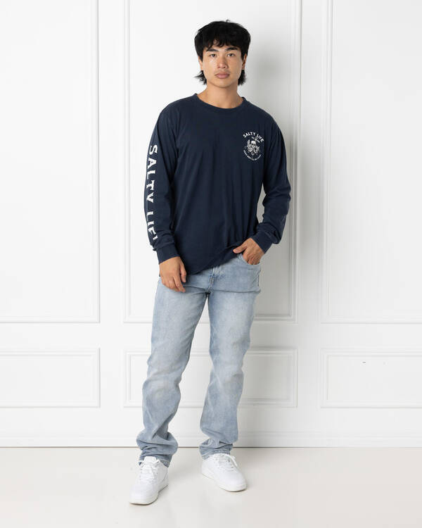 Salty Life Grim Long Sleeve T-Shirt for Mens