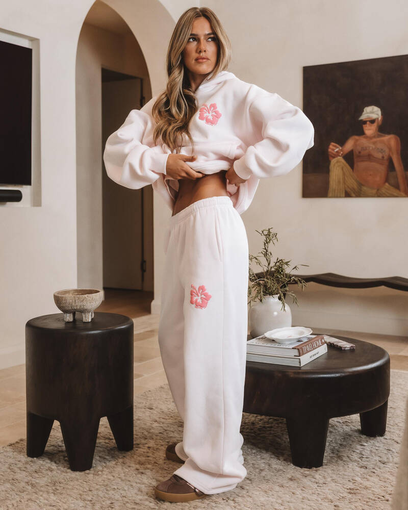 Malibu Lounge Hibiscus Track Pants for Womens