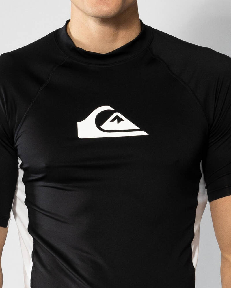Quiksilver Everyday UPF50 Comp Short Sleeve Rash Vest for Mens