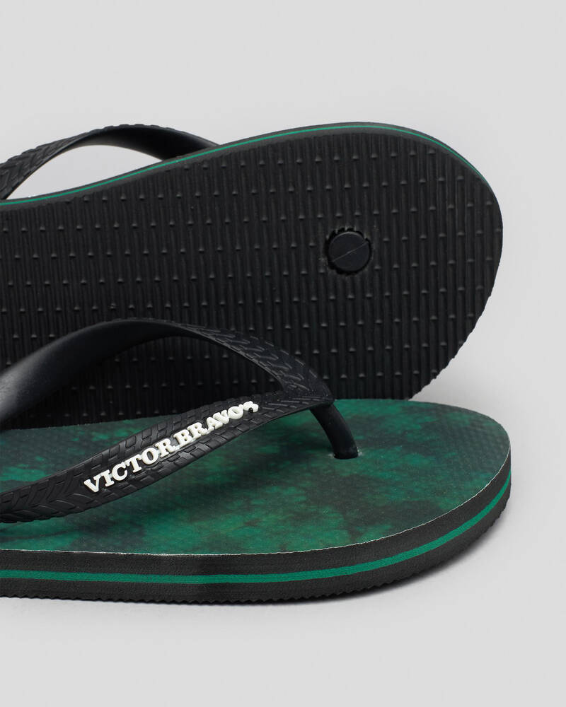 Victor Bravo's Shamrock Avocado Thongs for Mens