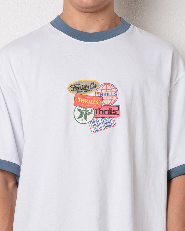 Thrills Total Service Ringer T-Shirt for Mens