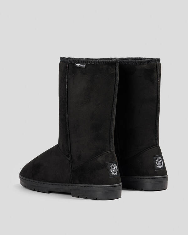 Salty Life Oceans Black Boots for Mens