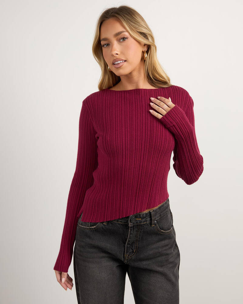 Ava And Ever Aaliyah Rib Knit Top for Womens