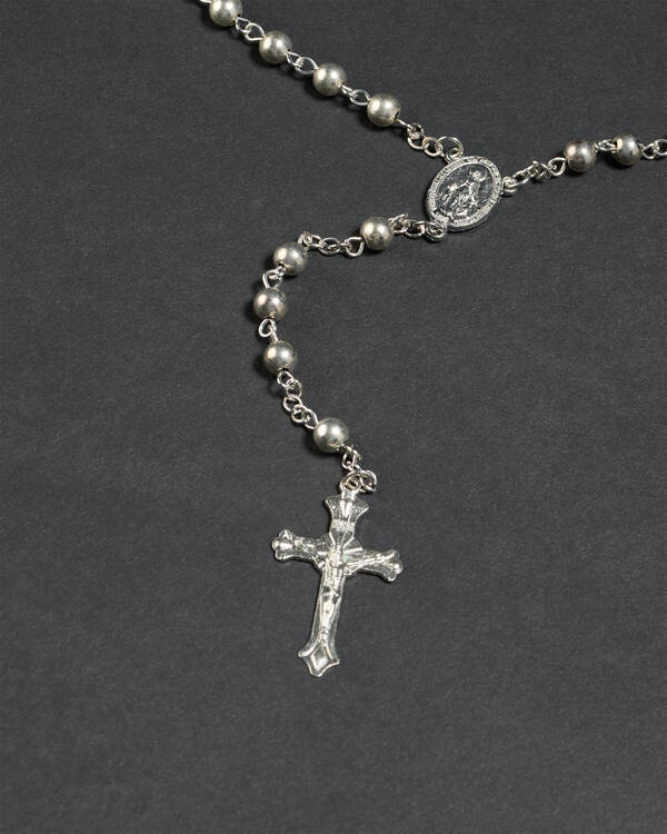 REPUBLIK Rosary Bead Necklace for Mens
