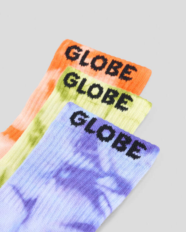 Globe All Tied Up Youth Socks 3 Pack for Unisex