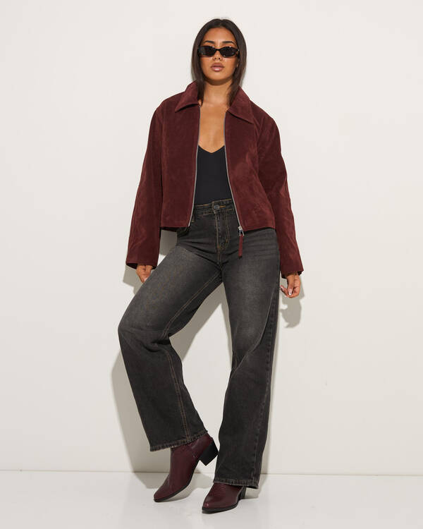 Ava And Ever Mustang Faux Suede Jacket for Womens