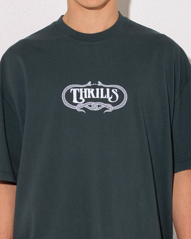 Thrills Double Time Oversize Box Tee for Mens