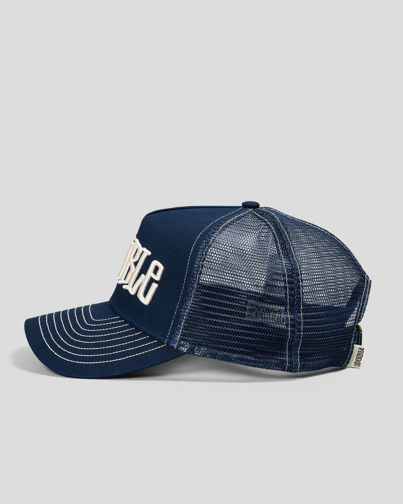 S-Double Mid-Block Curved Peak Trucker Cap for Mens