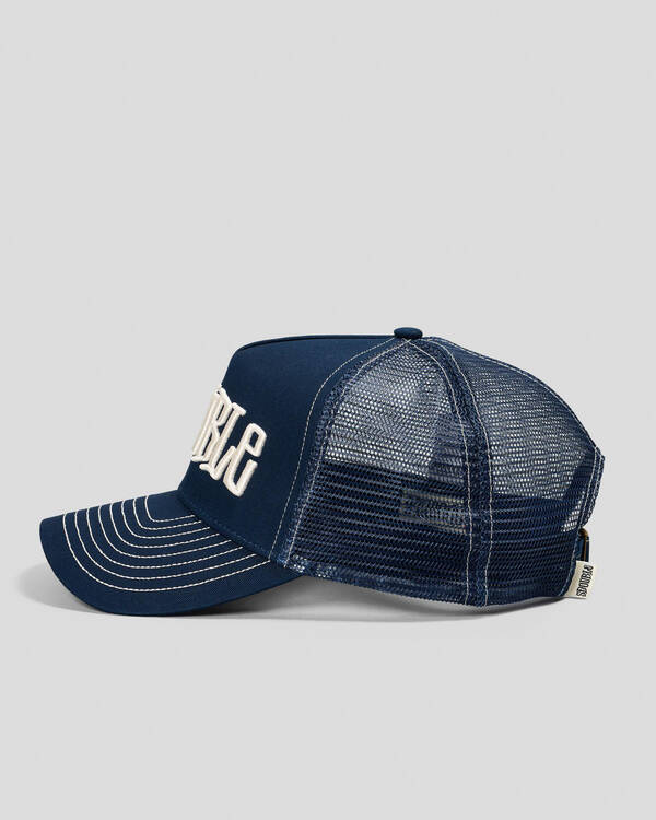 S-Double Mid-Block Curved Peak Trucker Cap for Mens