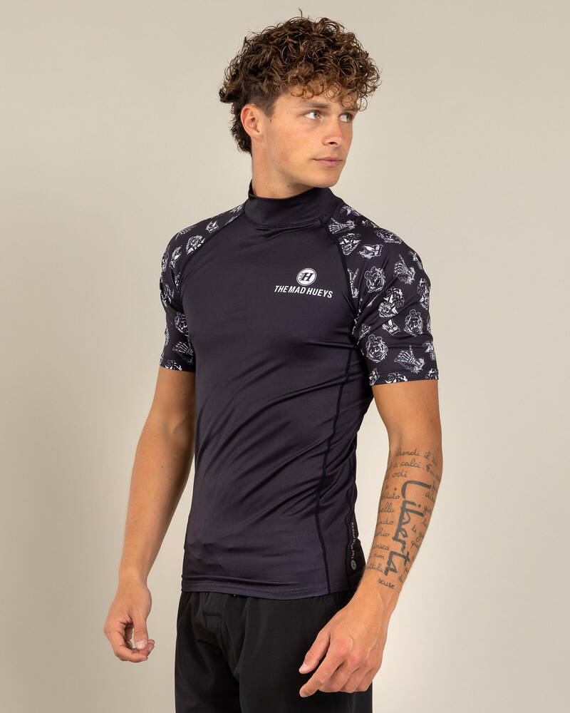 The Mad Hueys Sailor Anchor Short Sleeve Rash Vest for Mens